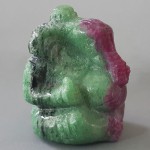 KG-079 Natural Unheated/Untreated Burmese Ruby in Zoisite carved ganesh ganesha Hindu God Deity Talisman Buddha amulet gemstone statue